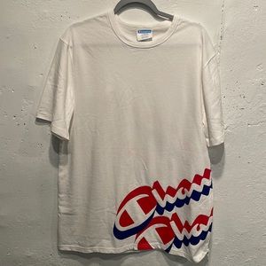 Champion Men graphic T-shirt size L white